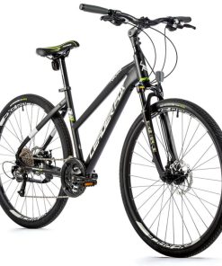 Velo musculaire VTC 28 leader fox toscana 2023 femme noir mat 9v cadre 16,5 pouces (taille adulte 160 à 168 cm)