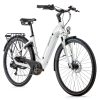 Velo electrique-vae city 28 leader fox induktora mixte blanc 7v moteur roue ar bafang 36v 45nm batterie 15ah (18'' - h46cm - taille m - pour adulte de 168cm à 178cm)