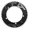 Plateau piste 5bra d.144 ta full track 52dts noir alu 7075 pour chaine 3.17mm (1"1-8)