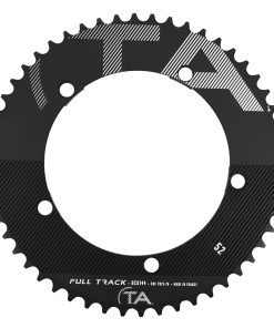 Plateau piste 5bra d.144 ta full track 52dts noir alu 7075 pour chaine 3.17mm (1"1-8)