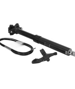 Alternative view of Tige de selle VTT telescopique dropper air - huile alu noir diam. 30.9 l346mm (reglage par cable interne debattement 100mm) manette commande au cintre