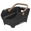 Panier arriere synthetique recycle cento neo multi nx basil noir (46x35x25cm) compatible mik, racktime, i-rack, carrymore, avs (fixation non inclus)