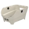 Panier arriere synthetique recycle cento neo basil blanc casse fixation wsl (46x35x25cm) compatible systeme mik 2.0 (fixation inclus)