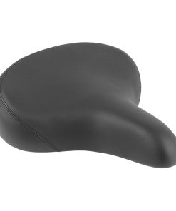 Selle newton city relax unisex noir avec elastomeres 268x260mm rail acier - super large
