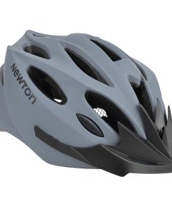 Casque velo adulte newton route-vtt sport gris in-mold fermeture boucle fidlock taille 55-58 avec visiere et lock (vendu en boite)