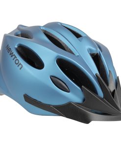 Casque velo adulte newton route-vtt sport bleu mat in-mold fermeture boucle fidlock taille 58-61 avec visiere et lock (vendu en boite)