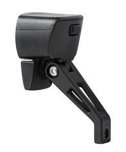 Alternative view of Eclairage velo pour moyeu dynamo avant sur fourche axa nxt 60 lux noir bouton switch on-off - pour voir a 70m et visible a 4kms - eclairage a l'arret 4mn