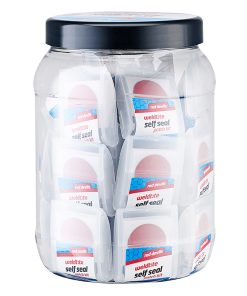Kit reparation chambre a air weldtite red devils avec rustines autocollantes-autoadhesives rouges (jarre de 36 kits)