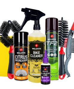 Alternative view of Pack-kit bike care ultimate weldtite entretien (contient 3 brosses cadre-pneu-cassette-chaine-nettoyant-spray degraissant-spay lubrifiant tf2 ceramique-lubrifiant all weather-seau-eponge)