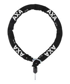 Alternative view of Antivol velo fer a cheval axa atlas noir avec chaine plug diam 5.5 mm 1.30m (cle retractable) - securite niveau 14 -livre avec sacoche de selle ) -securite niveau 14-15