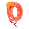 Cable de connection prise de charge scoot electrique adaptable citycoco orange (connecteur alimentation l 1,50 m) -xbike-