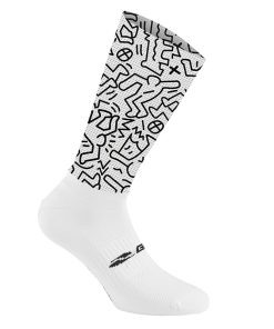 Chaussettes - socquettes ete gist vela motif noir et blanc 43-47 antibacterien - hauteur 20 cm (paire) -5857