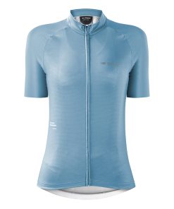 Maillot gist lady - femme manches courtes kin zip total bleu glace xl -5372