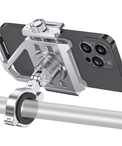 Alternative view of Support smartphone-telephone rixus orientable 360° pour telephone de 68-112 mm alu avec fixation a collier sur cintre superieur a 22 mm (vendu a l'unite) -rxbh17-