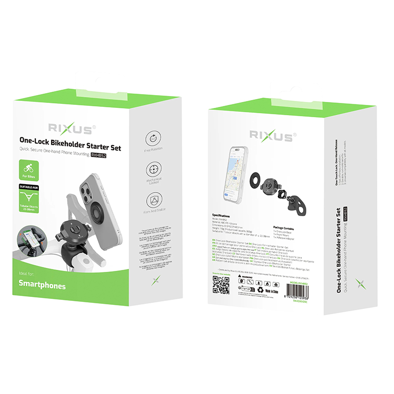 Support smartphone-telephone rixus one-lock starter set fixation potence par sangle (vendu a l'unite) -rxhb52- – Image 4
