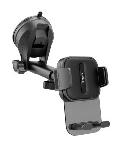 Support smartphone-telephone rixus universel a pince rotation 360° noir fixation a ventouse pour pare-brise voiture (vendu a l'unite) -rxhw11-