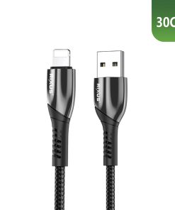 Cable de chargement usb-a rixus noir 10w pour apple lightning (vendu a l'unite) -rxuc37al-